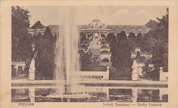Germany Potsdam Sanssouci Grosse Fontaine 1915