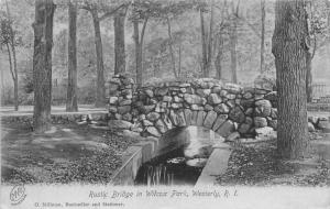 Rhode Island Westerly  Rustic Bridge in Wilcox Park