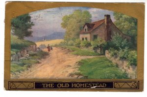 The Old Homestead, Used 1909, Spruce Lake New Brunswick Split Ring Cancel