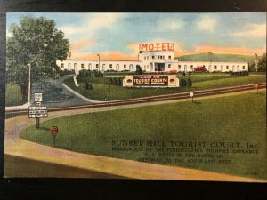 Vintage Postcard 1950 Sunset Hill Tourist Court Breezewood PA
