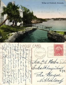 bermuda, NORWOOD, Bridge (1931) Postcard