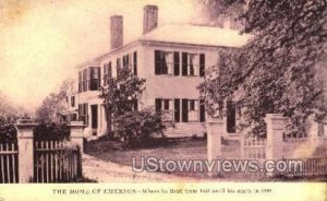 Home of Emerson, 1835-1882 - Misc, Massachusetts MA Postcard