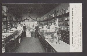 Madison MAINE c1910 INTERIOR PHARMACY Pharmacist DRUG STORE nr Skowhegan ME