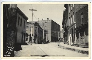 Central City CO Teller House Main Street View Real Photo RPPC Postcard