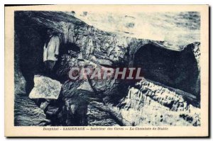 Old Postcard Dauphine Sassenage interior of tanks the Devil's Chimney