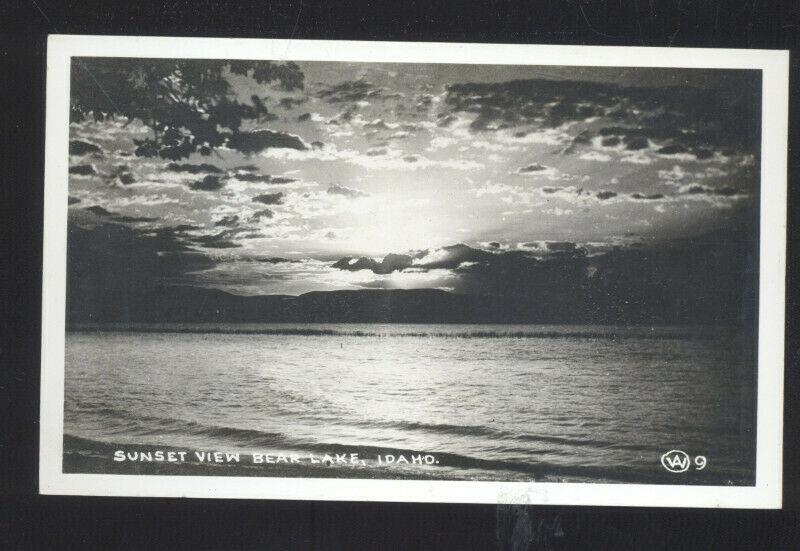 RPPC SUNSET VIEW BEAR LAKE IDAHO VINTAGE REAL PHOTO POSTCARD