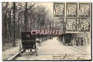 Old Postcard Paris Bois de Boulogne Road roundabout Bagatelle has a racing da...