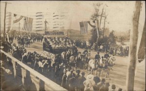 Hartford Connecticut CT Royal Typewriters Parade Float Real Photo Postcard