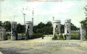 Entrance to Krug Park in St. Joseph, Missouri