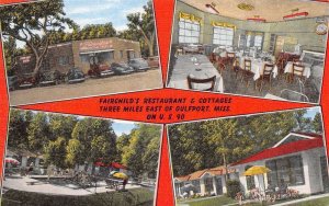 Gulfport Mississippi Fairchild's Restaurant and Cottages Postcard AA57239 
