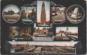 Netherlands Groet Uit Amersfoort Multiview Vintage Postcard 09.03