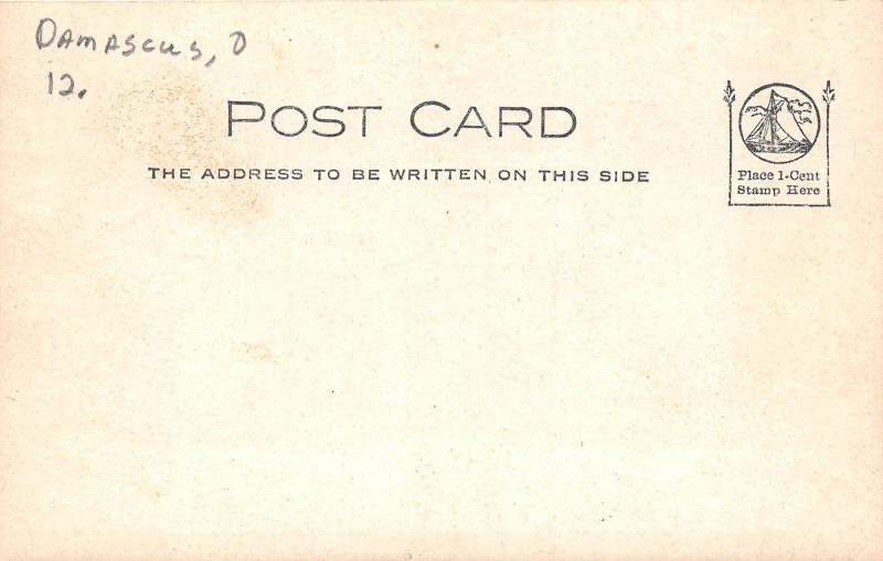 E83/ Damascus Mahoning Ohio RPPC Postcard c1910 Home Porch 10