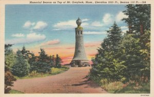 Memorial Beacon on Top of Mt. Greylock, Mass., Elevation 3505 Ft., Beacon 110 Ft