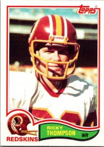 1982 Topps Football Card Ricky Thompson Washington Redskins sk8975