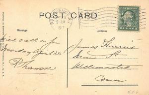 Providence RI Blanchard Young & Co. Largest line of Post Cards Perfin Stamp