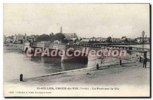 Postcard Old St Gilles Croix De Vie The Bridge On The Life