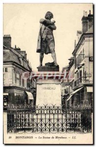 Old Postcard Montargis Statue Mirabeau