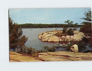 Postcard Wolf Rock on High Falls Flowage on the Peshtigo River Wisconsin USA