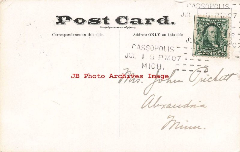 MI, Cassopolis, Michigan, Court House, Exterior View, 1907 PM United