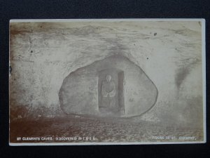 Sussex HASTINGS Figure of St Clement in Caves Discovered in 1825 Old RP Postcard