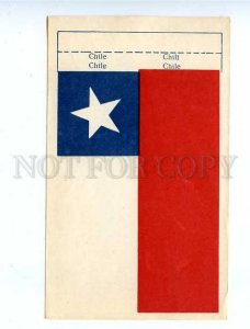 179777 CHILE flag old paper flag card 1957 year