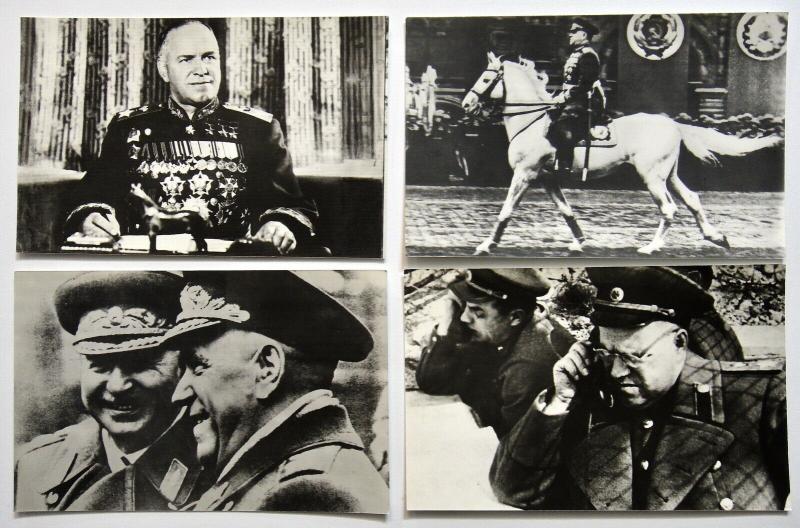 520026 Set of 14 photo p/cards Marshall ZHUKOV Military Uniform Soviet Army WWII