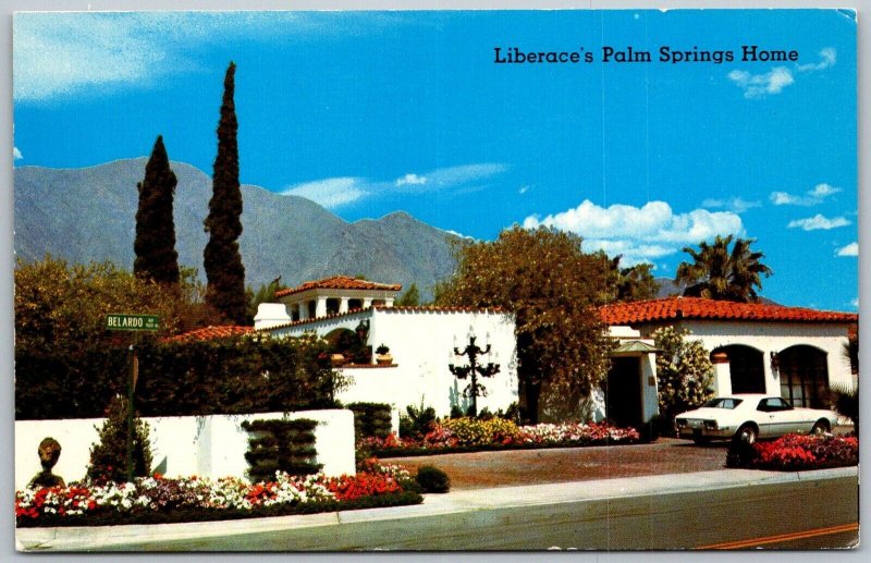 Palm Springs California 1970s Postcard Liberace Home