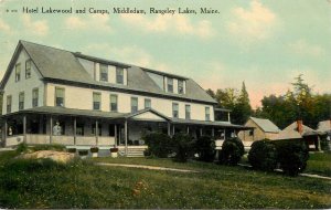 Vintage Postcard Hotel Lakewood and Camps Middledam Rangeley Lakes Me