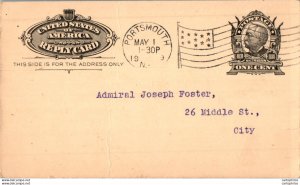 US Postal stationery 1c Portsmouth