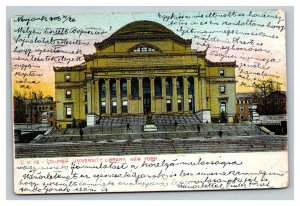 Vintage 1906 Postcard The Library Building Columbia University New York City NY
