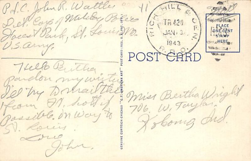 Parsons Kansas Postcard
