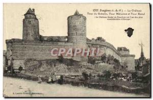 Old Postcard Fougeres Chateau Tour Du Goblin Tower Raoul