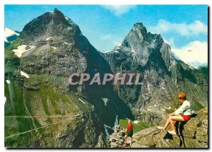 Postcard Modern Norway View towards the mountains the year the King Bishop Th...