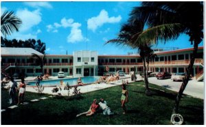 KEY WEST, Florida FL ~ Roadside SOUTHERNMOST MOTEL Pool 1950s Cars Postcard