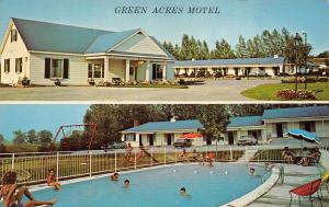 Kingston Ontario Canada 1960s Postcard Green Acres Motel Multiview Pool
