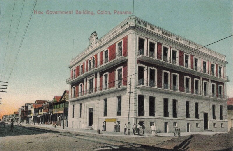 New Government Building Colon Panama c.1909 Postcard 10c1-40