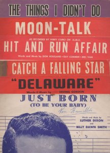Just Born Moon-Talk Delaware Perry Como 6x Bundle Rare Sheet Music