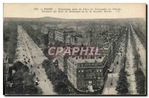 Postcard Old Paris Panorama gained Tromphe Arc de l'Etoile