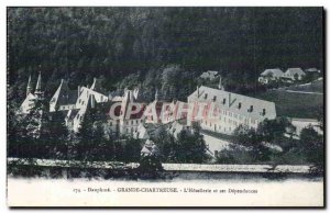 Old Postcard Dauphine Grande Chartreuse Monastery l & # 39hotellerie and outb...