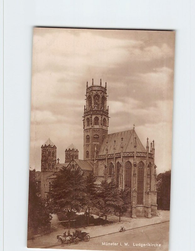 Postcard Ludgerikirche, Münster, Germany