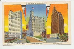 MS LN Jackson Skyscrapers LINEN