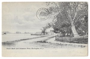 Red Bank & Delaware River, Burlington, New Jersey Undivided Postcard Mailed 1906