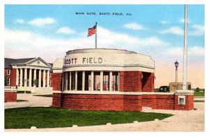 Postcard MILITARY SCENE Scott Field Illinois IL AU7582