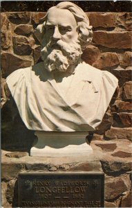 Hendry Wadsworth Longfellow bust in Grand Pré, Nova  Nova Scotia Canada postcard