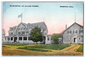 1913 Memorial Hall Childs Tavern Wilmington Vermont VT Posted Postcard