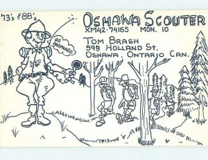 Pre-1980 RADIO CARD - CB HAM OR QSL Oshawa Ontario ON AH1898