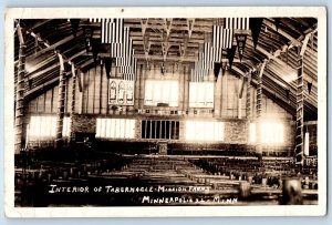 Minneapolis MN Postcard RPPC Photo Interior Of Tabernacle Mission Farms 1953