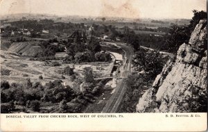 Donegal Valley from Chickies Rock West of Columbia PA Vintage Postcard L50