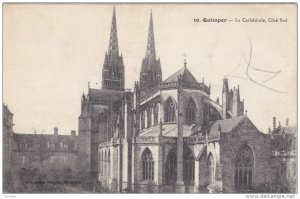 QUIMPER, Finistere, France, 1900-1910's; La Cathedrale, Cote Sud