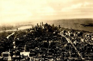 1930's RPPC View From Empire State Building NY Postcard F78